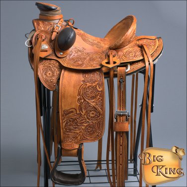 WD013STRO-F HILASON BIG KING WESTROERN WADE RANCH ROPING COWBOY TRAIL SADDLE 15"