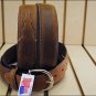 SILVER CREEK CLASSIC WESTERN LEATHER MAN BELT BROWN MADE IN THE USA