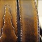 SILVER CREEK CLASSIC WESTERN LEATHER MAN BELT BROWN MADE IN THE USA
