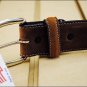 SILVER CREEK CLASSIC WESTERN LEATHER MAN BELT BROWN MADE IN THE USA