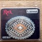 ROCK 47 POINTS OF AZTEC COPPER RHINSTONES CONCHO PYRAMID ATTITUDE BELT BUCKLE