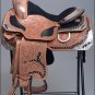 BH099-F HILASON WESTERN LEATHER EQUITATION HORSE SHOW TRAIL PLEASURE SADDLE 16"