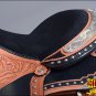 BH099-F HILASON WESTERN LEATHER EQUITATION HORSE SHOW TRAIL PLEASURE SADDLE 16"