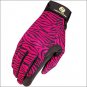 6 SIZE WILD ZEBRA HERITAGE PERFORMANCE RIDING GLOVES HORSE EQUESTRIAN