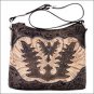 AW927 AMERICAN WEST LADIES LEATHER ZIP TOP SHOULDER BAG HANDBAG PURSE