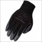 SIZE 06 BLACK HERITAGE UTILITY WORK RIDING GLOVES HORSE EQUESTRIAN