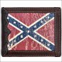 3 5/8 x 4 1/2 3D TAN WESTERN HAND TOOLED VINTAGE FLAG LEATHER MENS BIFOLD WALLET