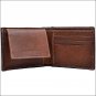 3 5/8 x 4 1/2 3D TAN WESTERN HAND TOOLED VINTAGE FLAG LEATHER MENS BIFOLD WALLET