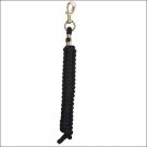 BLACK WEAVER TACK HORSE POLY LEAD ROPE W/ SOLID BRASS 225 SNAP