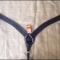 HILASON WESTERN BASKET WEAVE LEATHER HORSE BREAST COLLAR BLACK