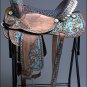 BH104-F HILASON WESTERN LEATHER BARREL RACING TRAIL PLEASURE RIDING SADDLE 16"