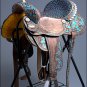 BH104-F HILASON WESTERN LEATHER BARREL RACING TRAIL PLEASURE RIDING SADDLE 16"