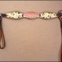 HILASON WESTERN LEATHER HORSE HEADSTALL BREAST COLLAR BLACK YELLOW COWGIRL