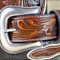 34 INCH WESTERN NOCONA MENS BELT COWBOY PRAYER CONCHO DARK CHOCOLATE