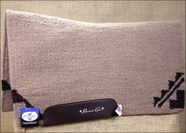 TAN CHOCOLATE PROFESSIONAL CHOICE CONTOURED WOOL NAVAJO BLANKET HORSE SADDLE PAD