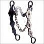 5-1/2" HILASON WESTERN TACK HORSE ANTIQUE BROWN MOUTH BIT W/ RUBBER WASHERS