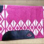 PINK WHITE HILASON WESTERN NEW ZEALAND WOOL SADDLE BLANKET HORSE RODEO