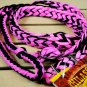 NEW Braided Poly Barrel Racing Contest Reins Flat W/Easy Grip Knots 1" X 8ft.