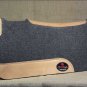 FP103-F HILASON WESTERN GREY WOOL FELT SADDLE PAD W/ LEATHER BORDER