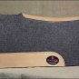 FP103-F HILASON WESTERN GREY WOOL FELT SADDLE PAD W/ LEATHER BORDER