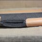 FP103-F HILASON WESTERN GREY WOOL FELT SADDLE PAD W/ LEATHER BORDER