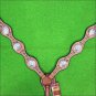 HILASON WESTERN LEATHER HORSE BREAST COLLAR TAN W/ AB STONE CONCHO BLING