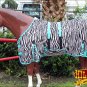 74" HILASON UV PROTECT AIRFLOW MESH HORSE FLY SHEET W/ BELLY STRAP ZEBRA