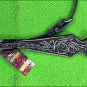 HILASON LEATHER WESTERN HORSE HEADSTALL BRIDLE BLACK RUSTIC VINTAGE FLORAL