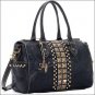 AW742 AMERICAN WEST BLACK LEATHER LADIES CONVERTIBLE SATCHEL SHOULDER HANDBAG