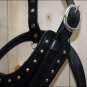 DH100 HILASON BLACK PADDED GENUINE LEATHER DOG HARNESS MATCHING LEASH ALL SIZES