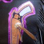 CH807F- HILASON BULL RIDING SOFT SMOOTH LEATHER PRO RODEO WESTERN CHAPS BLACK