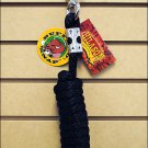HILASON HORSE TACK BLACK BRAIDED POLY LEAD ROPE NICKEL PLATED IRON BUFFALO SNAP