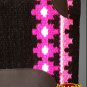 FE366-F HILASON WESTERN NEW ZEALAND WOOL HORSE SADDLE BLANKET BLACK HOT PINK