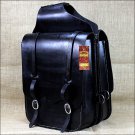 109F HILASON WESTERN HEAVY DUTY LEATHER COWBOY TRAIL RIDE HORSE SADDLE BAG BLACK