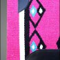 FE125-F HILASON WESTERN NEW ZEALAND WOOL HORSE SADDLE BLANKET HOT PINK