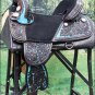 TW101DBTQ-F HILASON BROWN TREELESS WESTERN TRAIL BARREL RACING SADDLE 17"