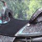 TW101DBTQ-F HILASON BROWN TREELESS WESTERN TRAIL BARREL RACING SADDLE 17"