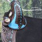 TW101DBTQ-F HILASON BROWN TREELESS WESTERN TRAIL BARREL RACING SADDLE 17"