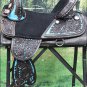 TW101DBTQ-F HILASON BROWN TREELESS WESTERN TRAIL BARREL RACING SADDLE 17"