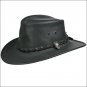 X LARGE CONNER HANDMADE BC HATS BAC PAC TRAVELLER OILY AUSTRALIAN LEATHER BLACK