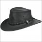 X LARGE CONNER HANDMADE BC HATS BAC PAC TRAVELLER OILY AUSTRALIAN LEATHER BLACK