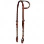 CIRCLE Y 5/8&acirc;�� BASKETWEAVE TOOLED WITH RAWHIDE ONE EAR HEADSTALL
