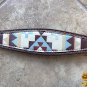 HILASON WESTERN LEATHER HORSE BREAST COLLAR DARK BROWN AZTEC PAINTED