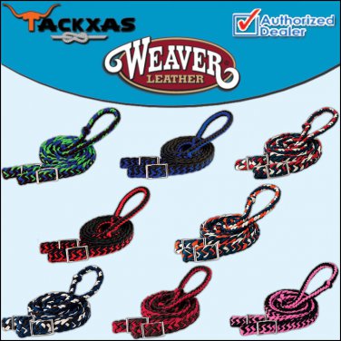 WEAVER BRAIDED NYLON BARREL HORSE REINS NICKEL PLATED CONWAY BUCKLE