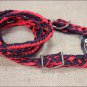 WEAVER BRAIDED NYLON BARREL HORSE REINS NICKEL PLATED CONWAY BUCKLE