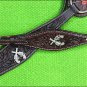 HILASON WESTERN LEATHER HEADSTALL BREAST COLLAR BROWN CROSS GUN CONCHO