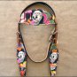 T58 WESTERN LEATHER HORSE HEADSTALL BRIDLE BREAST COLLAR SET FUN PRINT