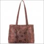 AMERICAN WEST LEATHER FLOWER CHILD LADIES SHOPPER TOTE SHOULDER HAND BAG PURSE