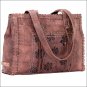 AMERICAN WEST LEATHER FLOWER CHILD LADIES SHOPPER TOTE SHOULDER HAND BAG PURSE
