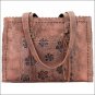 AMERICAN WEST LEATHER FLOWER CHILD LADIES SHOPPER TOTE SHOULDER HAND BAG PURSE